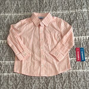 RuggedButts Pink Checkered Kids Button Down Shirt